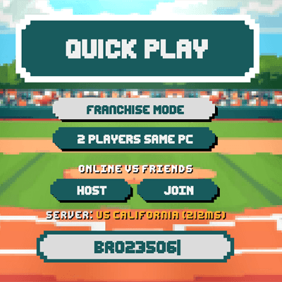 Baseball Bros matchup selection